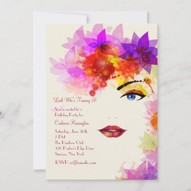 Bestimmte Blick-Einladung Einladung (Vorderseite)