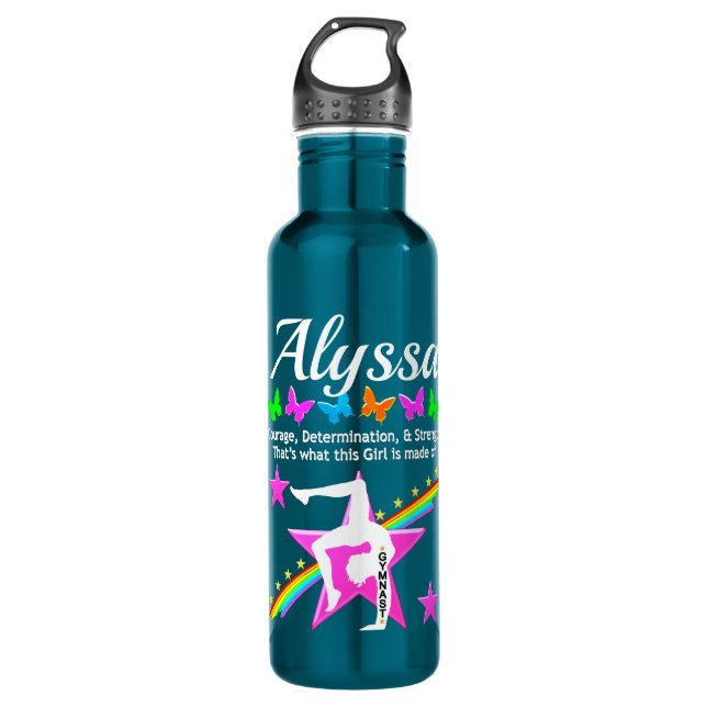 BESTIMMTE GYMNAST-MÄDCHEN-PERSONALISIERTE WASSERFL EDELSTAHLFLASCHE (Vorderseite)
