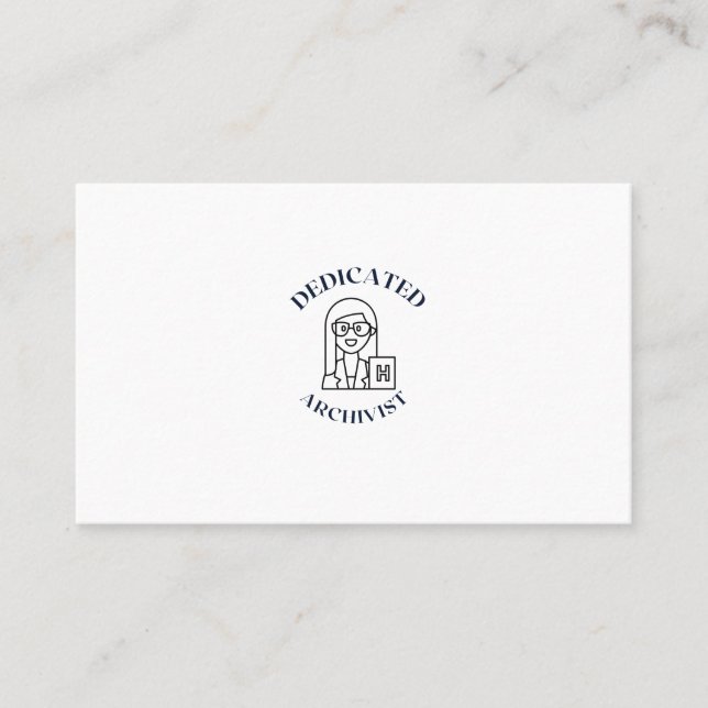 BESTIMMTER ARCHIVIST VISITENKARTE (Vorderseite)