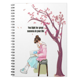 "Bestimmter Geist, blühende Ziele" Notizblock