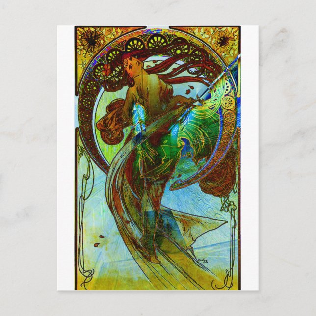 BESTIMMUNG ~ MUCHA ETERNAL DURCH SEINE ARBEIT 3 POSTKARTE (Vorderseite)