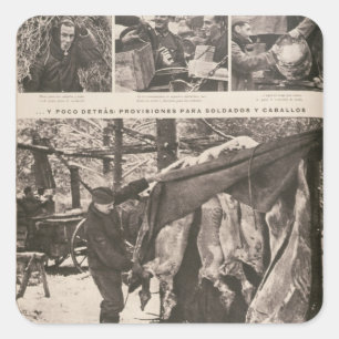 Bestimmungen für Soldaten und Truppen im Osten Quadratischer Aufkleber