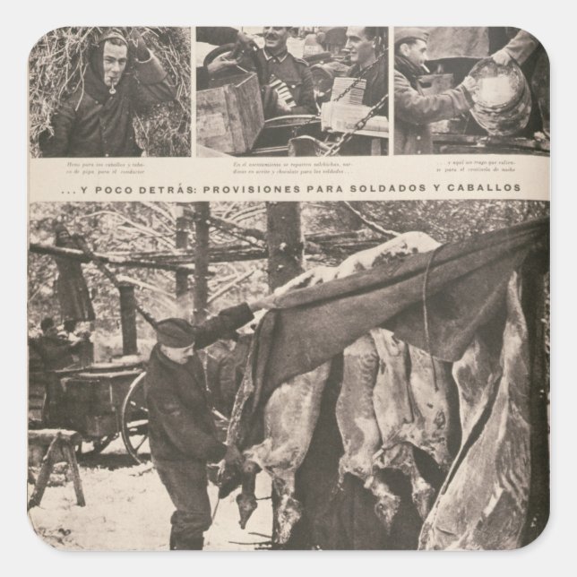 Bestimmungen für Soldaten und Truppen im Osten Quadratischer Aufkleber (Vorderseite)