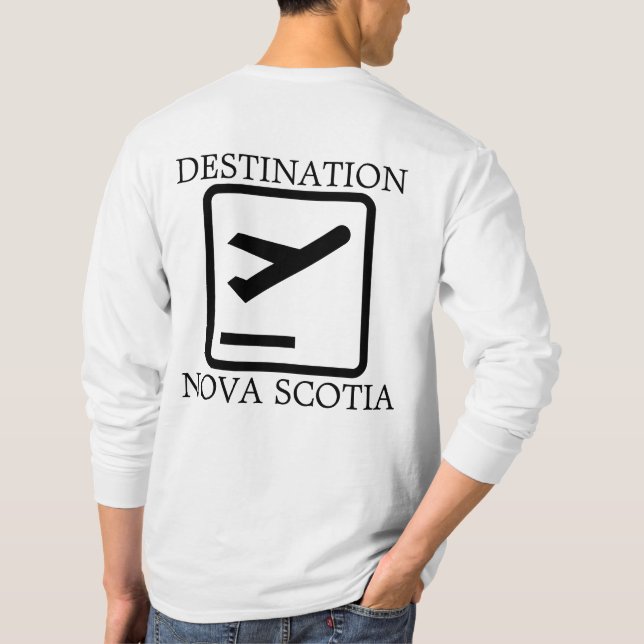 Bestimmungsort an der Ostküste Nova Scotia Hoodie  T-Shirt (Rückseite)