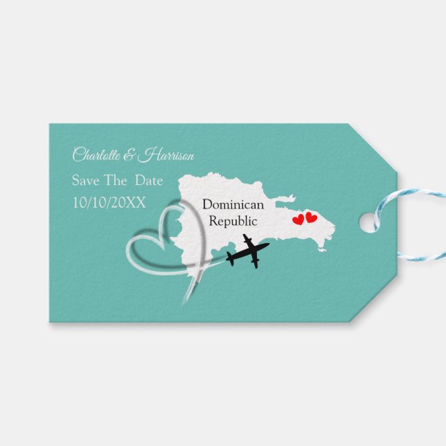Bestimmungsort Dominikanische Republik Save the Da Geschenkanhänger (Vorderseite (Horizontal))