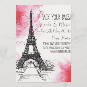 Bestimmungsort Paris, das Save the Date Wedding