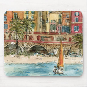 Bestimmungsorte  Watercolor-Strand u. Gebäude Mousepad