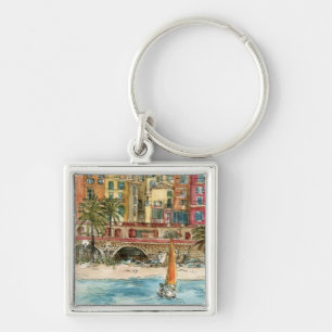 Bestimmungsorte  Watercolor-Strand u. Gebäude Schlüsselanhänger