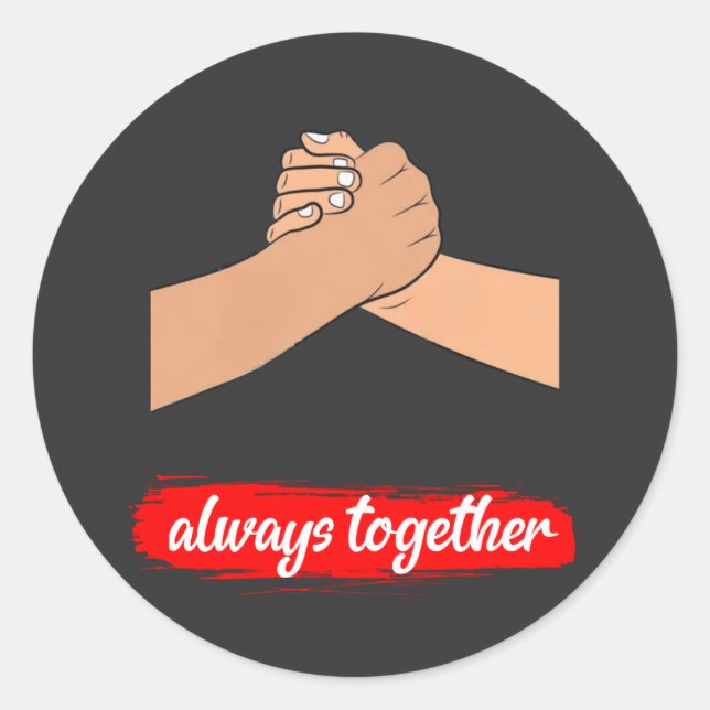 bestities sind wahre Freunde und für immer zusamme Runder Aufkleber (Vorderseite)