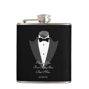 BESTMAN Gift Personalisiert Flask Pater Bride Groo Flachmann