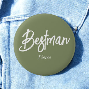 Bestman Sage Green White Button