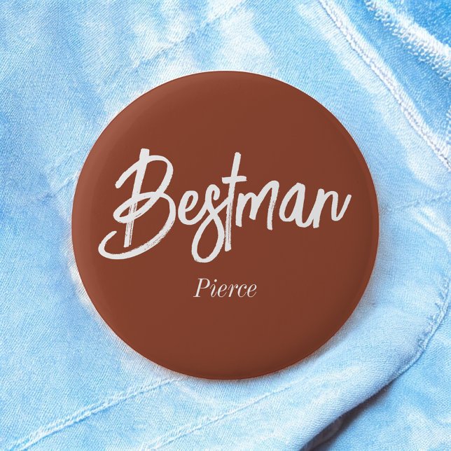 Bestman Terracotta Brown White Button (Von Creator hochgeladen)