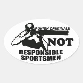 Bestrafung der Straftäter, die nicht für die Sport Ovaler Aufkleber