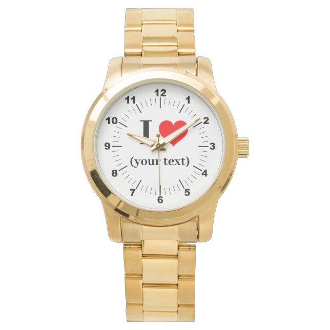 BESTSELLER! Frauen Ich ❤️ Oversized Gold Watch Armbanduhr (Vorderseite)