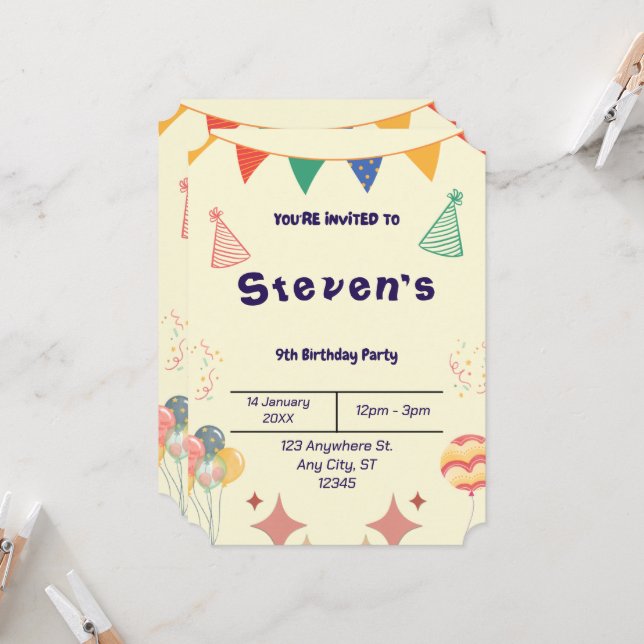 BESTSELLER! Kundenspezifische Einladung (Vorderseite/Rückseite Beispiel)