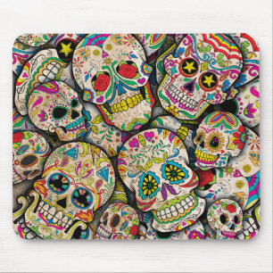 Bestseller Muster Zuckerschädel Mousepad