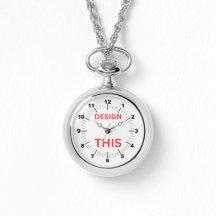 BESTSELLER! Silver Necklace Watch - Personalisiert