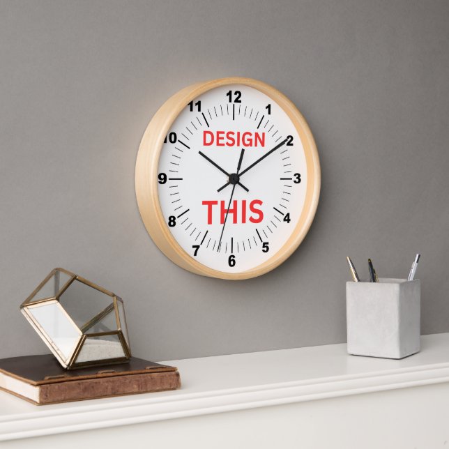 BESTSELLER! Wall Clock, 10" Rundholzrahmen 🕗 Uhr (Büro)