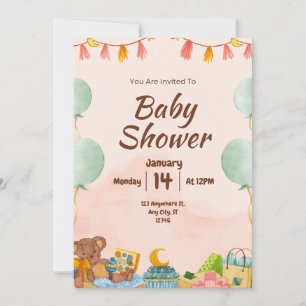 BESTSLELLER! Einladung der Babydusche