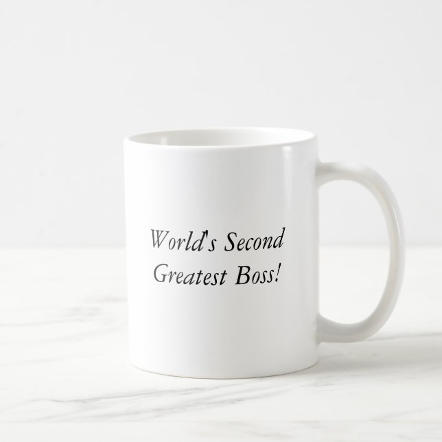 Bestste Chef der Welt der an zweiter Stelle! Tasse (Rechts)