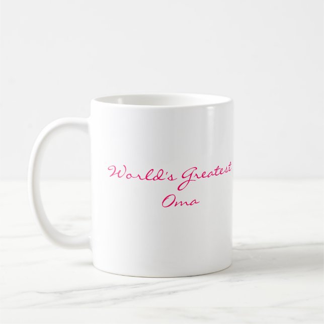 Bestste das Oma der Welt Tasse (Links)
