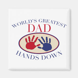 Bestste der Vater-Hände der Welt unten Magnet