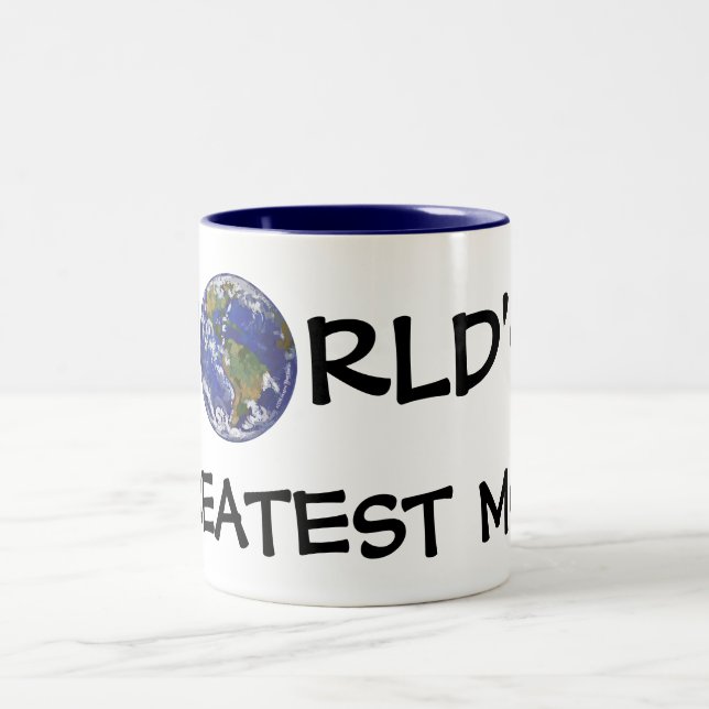 Bestste die Mama-Tasse der Welt Zweifarbige Tasse (Mittel)