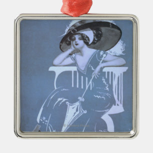 Bestste Komödie Clydes Fitchs, "Mädchen-" Theater Silbernes Ornament