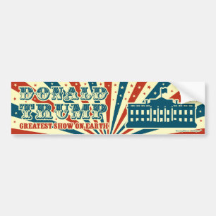 Bestste Show Donald Trump auf ErdVintagem Zirkus Autoaufkleber