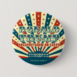 Bestste Show Donald Trump auf ErdVintagem Zirkus Button