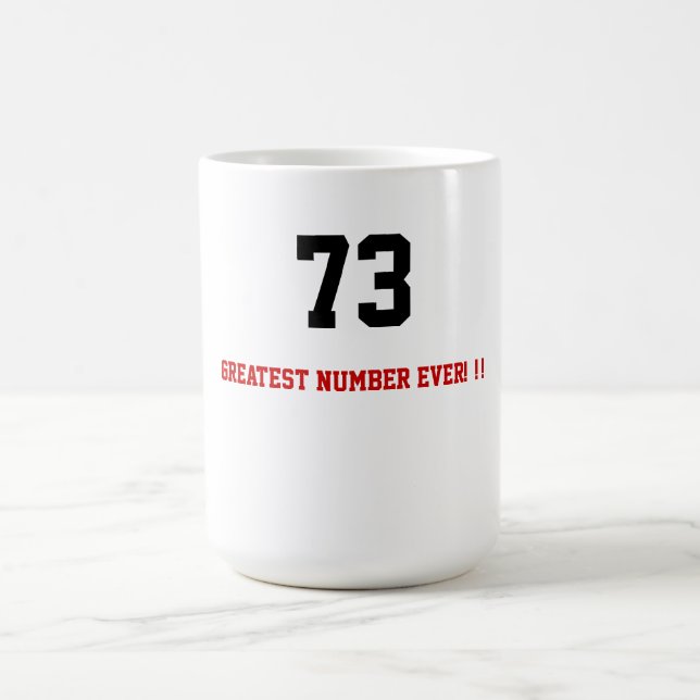 Bestste Zahl der Geek-Kaffeetasse 73 überhaupt!! Kaffeetasse (Mittel)