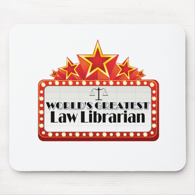 Bestster Bibliothekar der Welt Gesetzes Mousepad (Vorne)