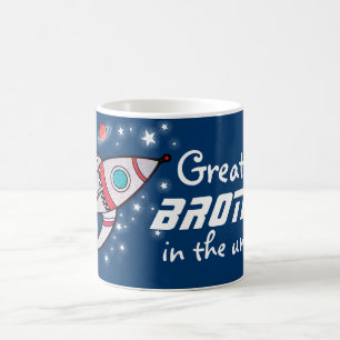 "Bestster BRUDER im Universum" Marineblau-Tasse Tasse
