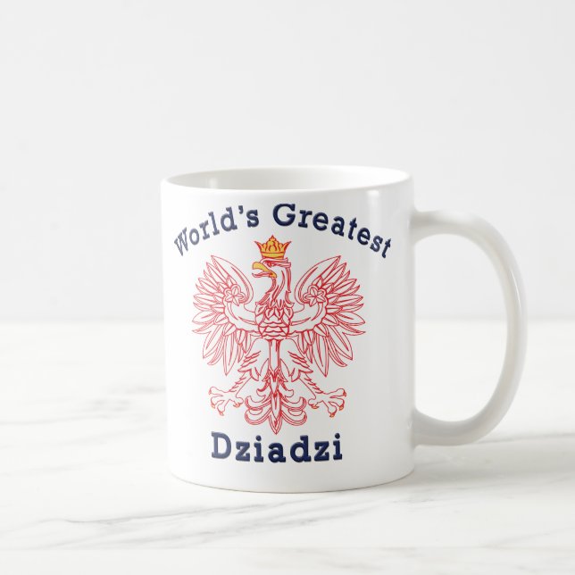 Bestster das Dziadzi der Welt Adler Tasse (Rechts)