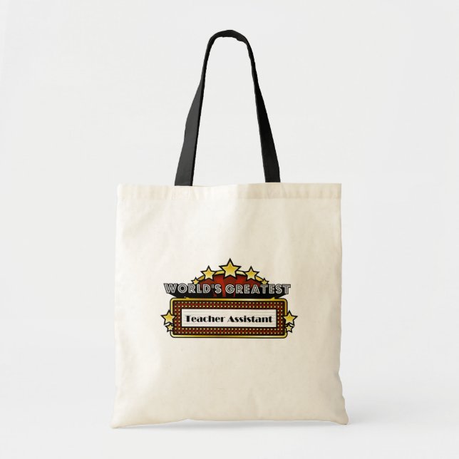 Bestster der Lehrer-Assistent der Welt Tragetasche (Vorne)
