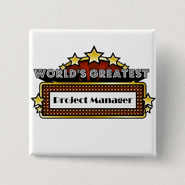 Bestster Projektleiter der Welt Button (Vorderseite)