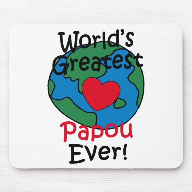 Beststes das Papou der Welt Herz Mousepad (Vorne)