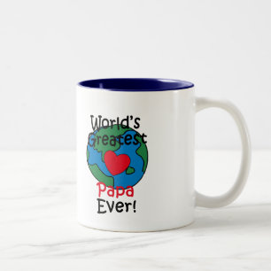 Beststes der Papa-Herz der Welt Zweifarbige Tasse