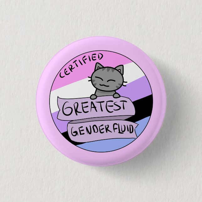Beststes Genderfluid Button (Vorderseite)