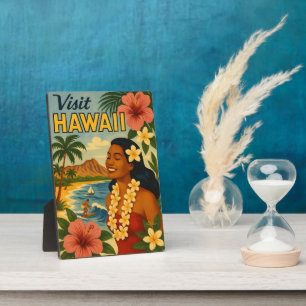 Besuch auf Hawaii in der Mitte des Jahrhunderts To Fotoplatte