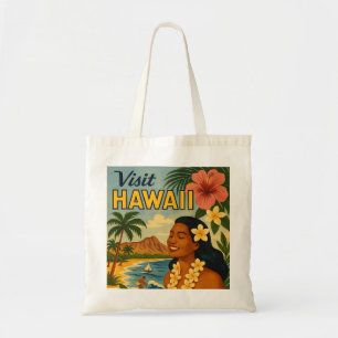 Besuch auf Hawaii in der Mitte des Jahrhunderts To Tragetasche