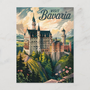 Besuch Bayern, Deutschland Postkarte