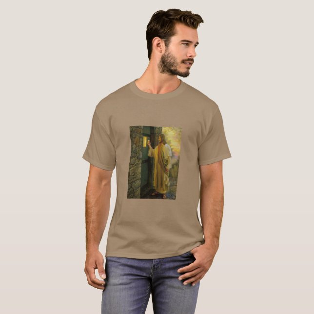 Besuch bei Morgengrauen Jesus klopfen an einer rus T-Shirt (Vorne ganz)