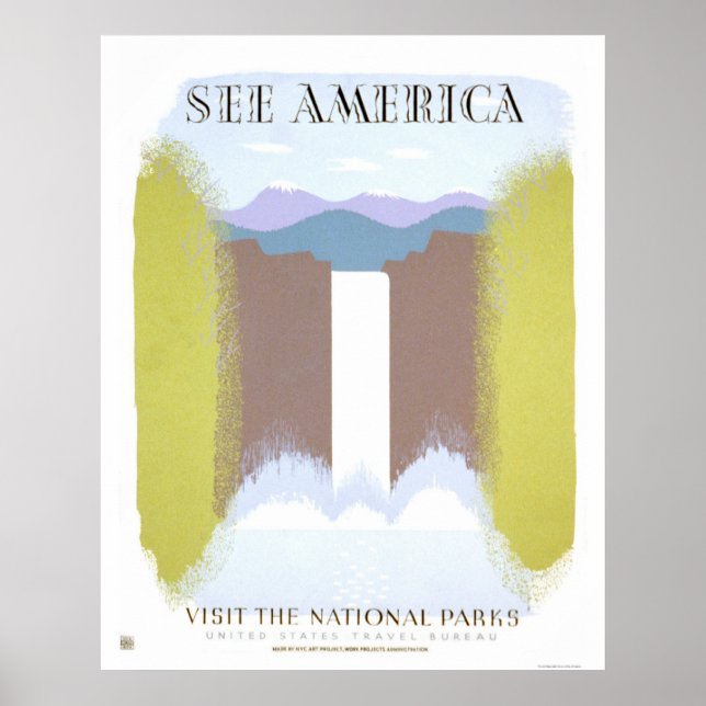 Besuch der Nationalparks 1940 WPA Poster (Vorne)