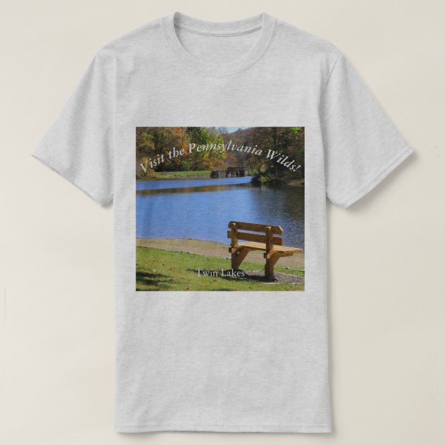 Besuch der PA Wilds Souvenir Twin Seen T-Shirt (Design vorne)
