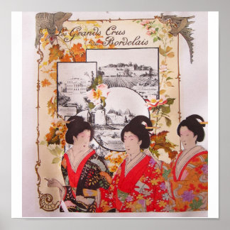 Besuch der Reiseagentur - Collage-Kunst Poster