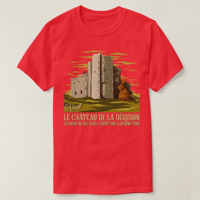 Besuch des Chateau de la Derision T-Shirt (Design vorne)