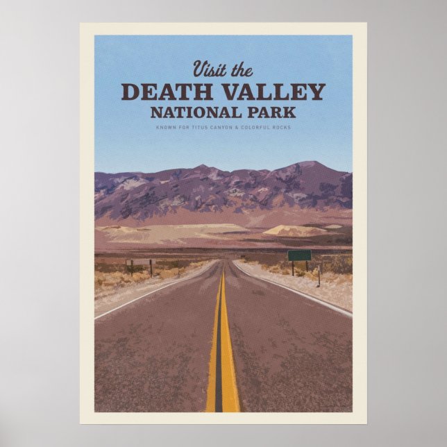 Besuch des Death Valley Nationalparks Poster (Vorne)