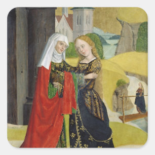 Besuch des Domaltars 1499 Quadratischer Aufkleber