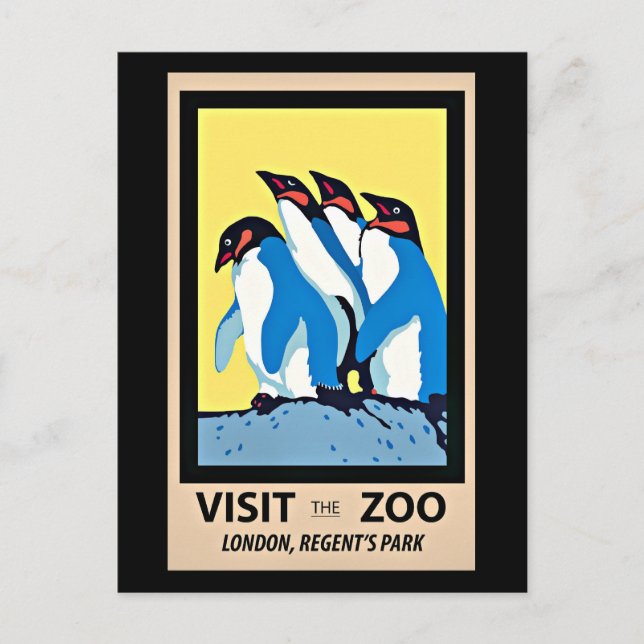 Besuch des Zoo, London, Regent's Park Postkarte (Vorderseite)